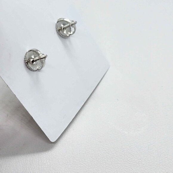 Brand New Sterling Silver 925 Round Disc Earrings w/ square design in the middle - Picture 2 of 3